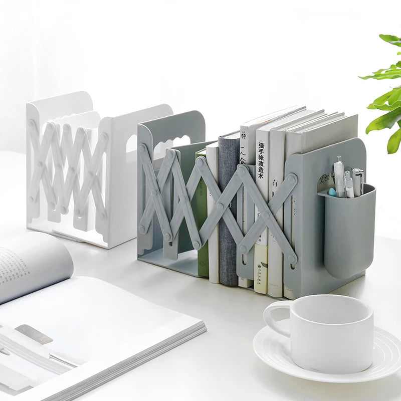 Adjustable Retractable Bookends – Smart Desk Organizer